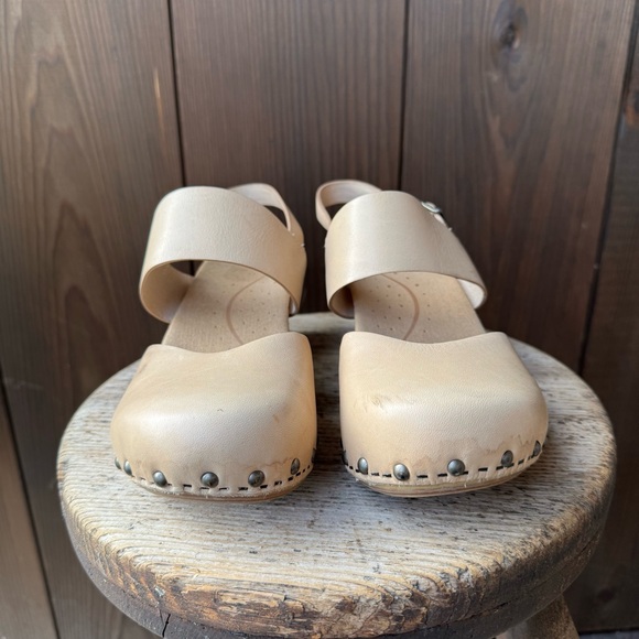 DANSKO THEA LEATHER WOODEN CLOGS - Picture 3 of 7